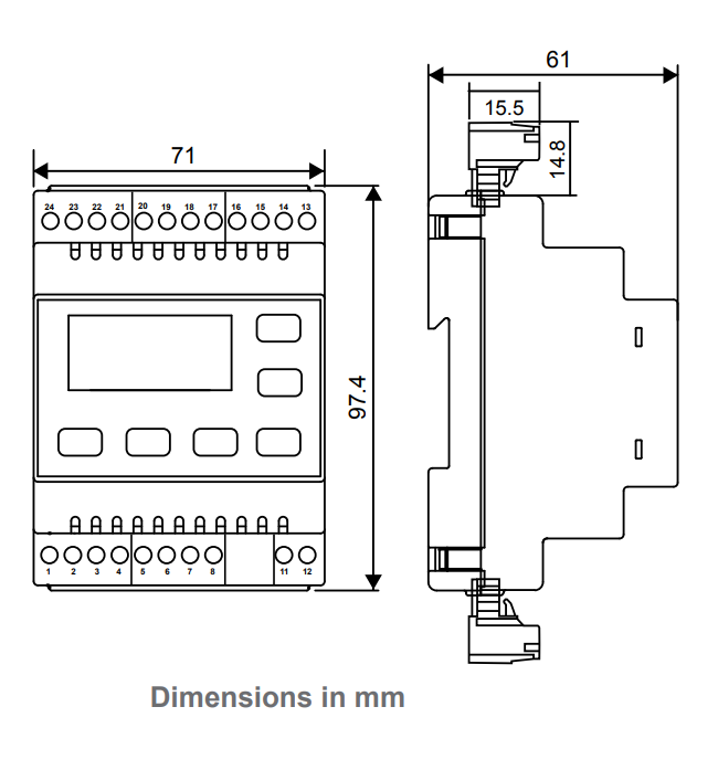 Johnson Controls ER65 - Dimensions