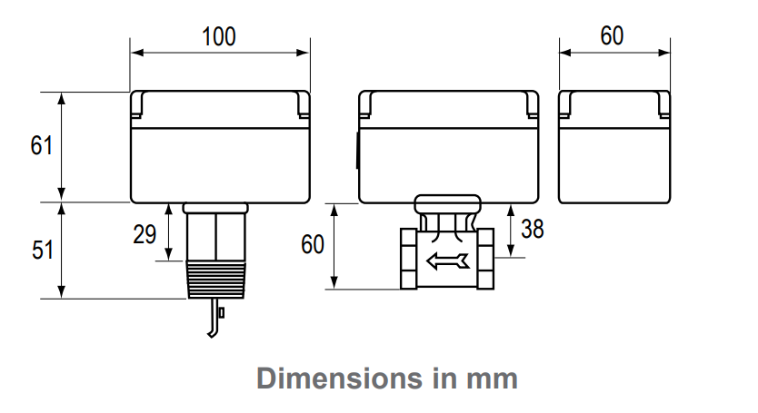 Johnson Controls F61 - Dimensions
