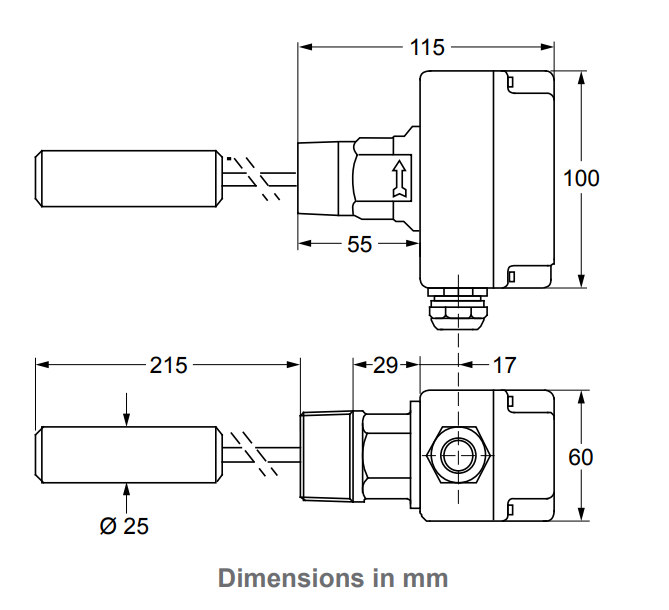 Johsnon Controls F63 - Dimensions