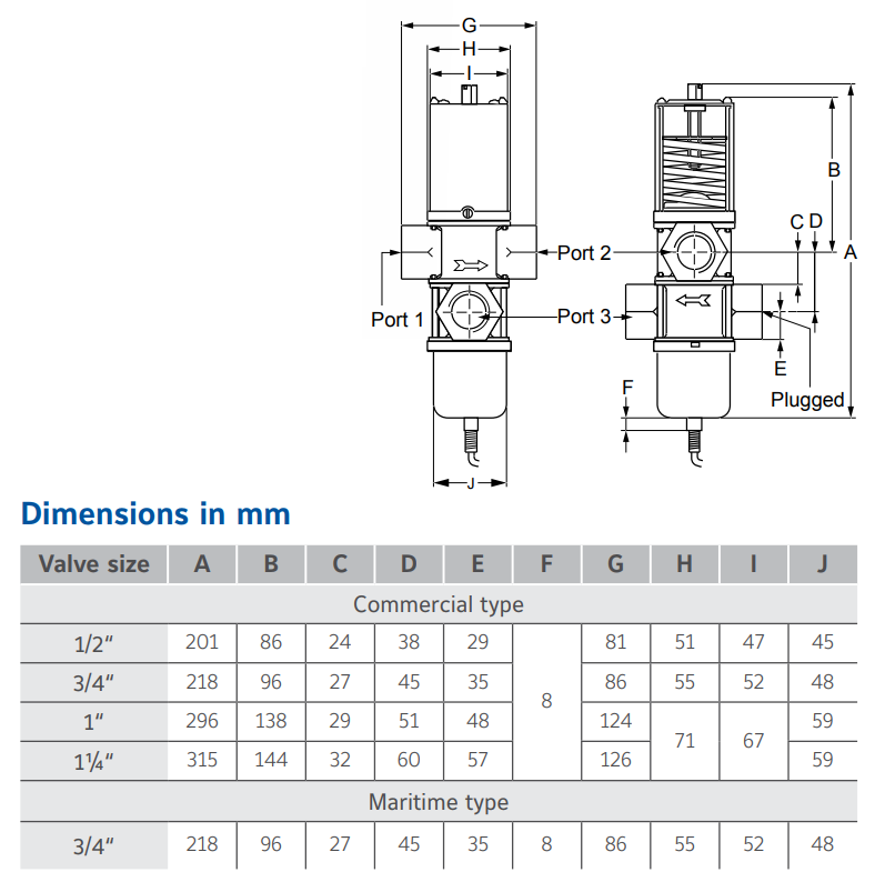Johnson Controls V48 - Dimensions